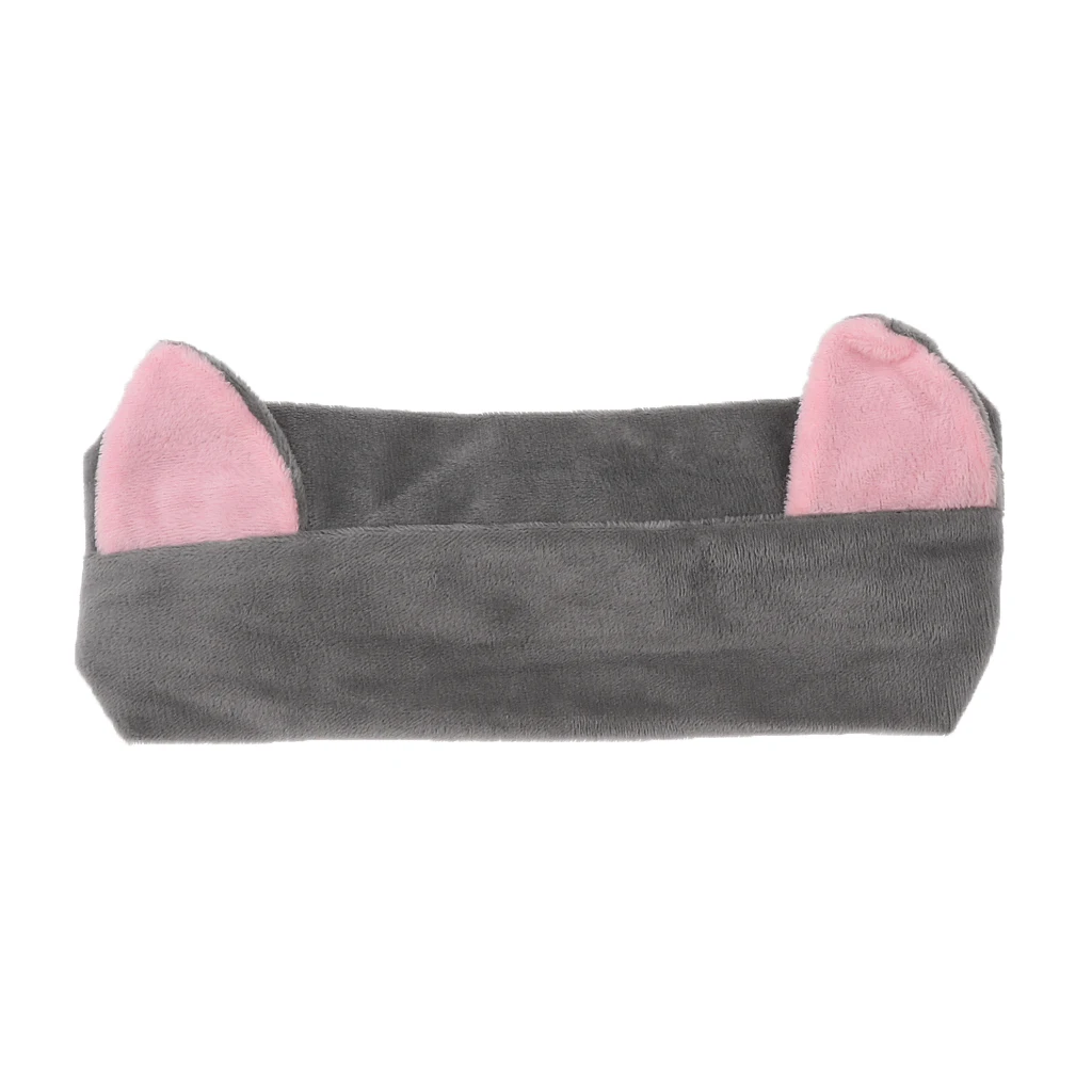 2Pcs Cat Ear Make Up Face Washing Shower Mask Hairband Snood Headband Grey