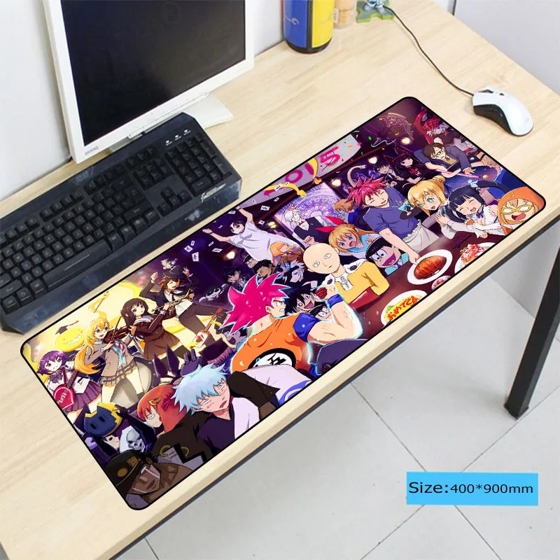  One Piece Anime Gaming Mouse Pad Black Locking Edge Desk Keyboard Mouse Mat Rug Large Game Mousepad
