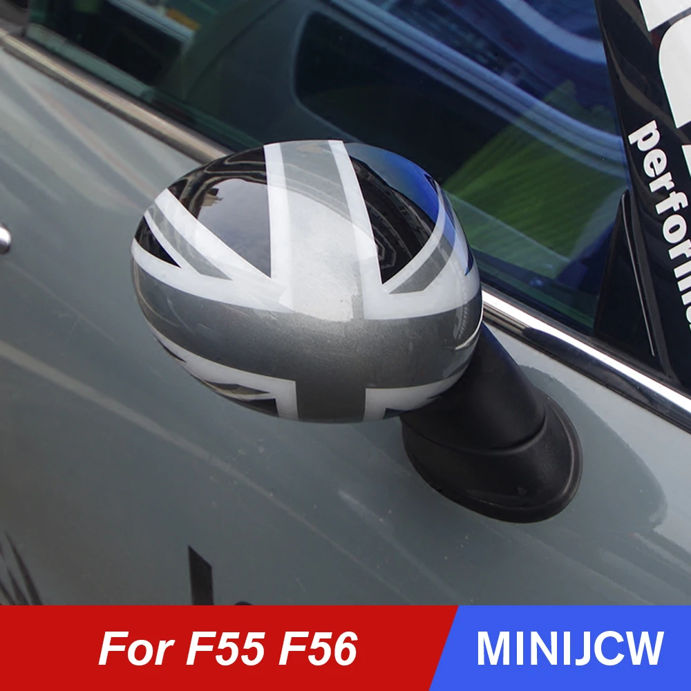 

Car Styling Rearview Mirror Cover Shell Housing Sticker Protector RHD For Mini Cooper One S JCW F55 F56 Hatchback Accessories