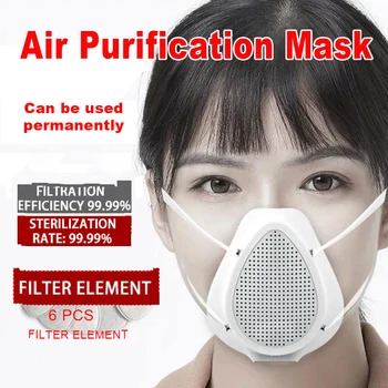 

USB Charging Electric Mouth Mask PM2.5 Haze Breathing Valve Filter Breathable Formaldehyde Universal Air Purification Facemask