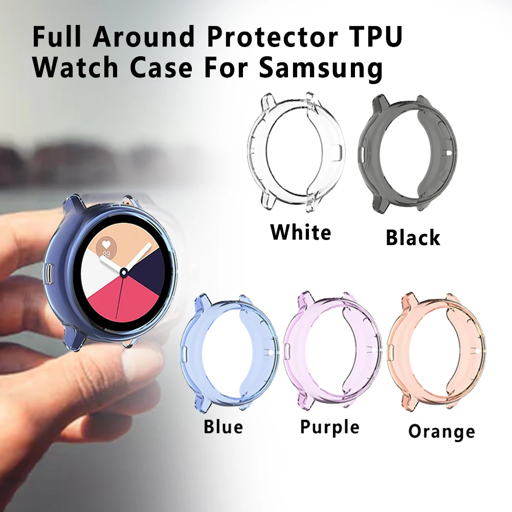 

Shockproof Slim Fit Shell Dustproof Anti Scratch Watch Protective Case Bumper Soft TPU Accessories Cover For Samsung Active 2