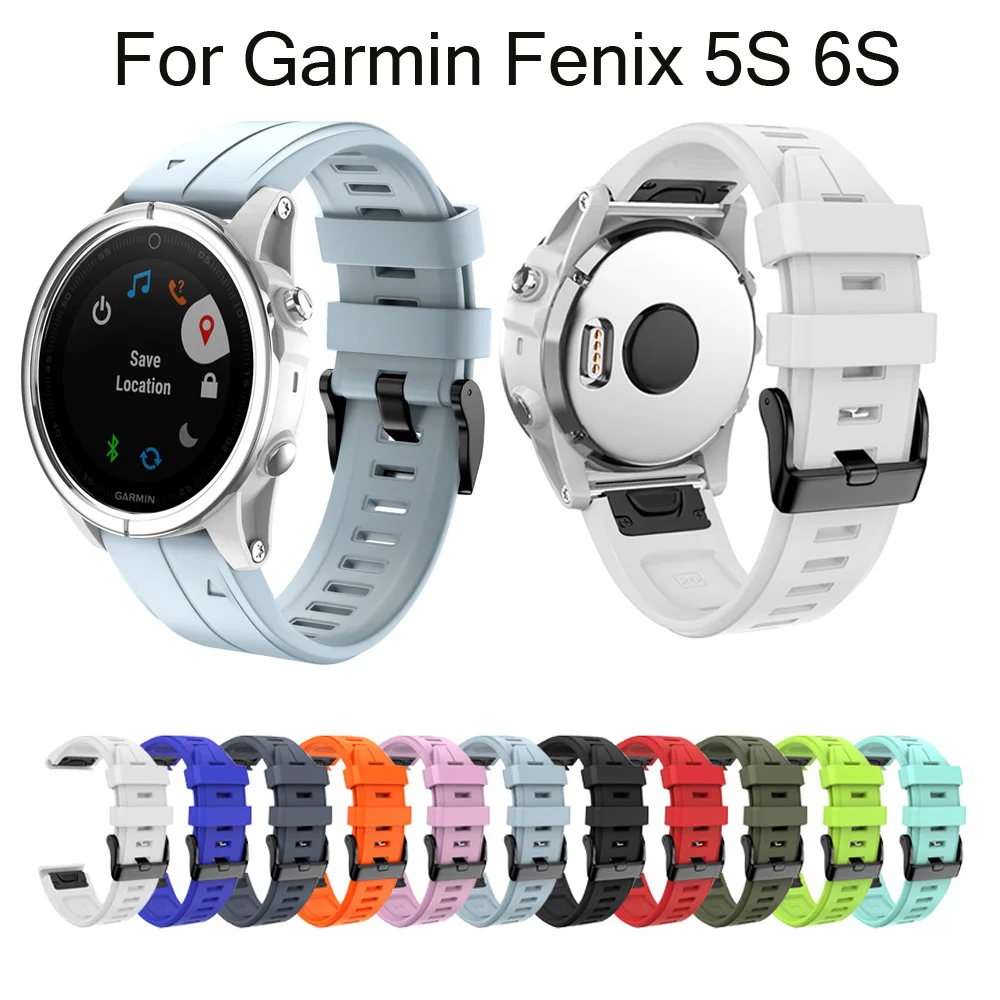 Bracelet Wristband Smart-Watch-Band Quick-Release-Belt Easy-Fit Garmin Fenix 20mm Silicagel