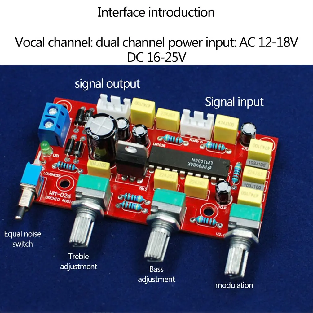 LM1036 OP-AMP HIFI усилитель предусилитель громкости тон эквалайзер плата управления DIY KIT и готовой продукции