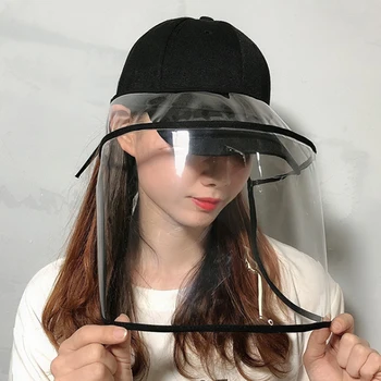 

Protection Face Baseball Cap Men Women Sunscreen Cover Cap Shield Hat Anti-dust Cap With Safety Masks
