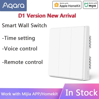 

Aqara Smart Wall Switch D1 Zigbee Wireless Remote Control Key Light Switch Neutral Fire Wire Triple Button For Mijia Smart Home