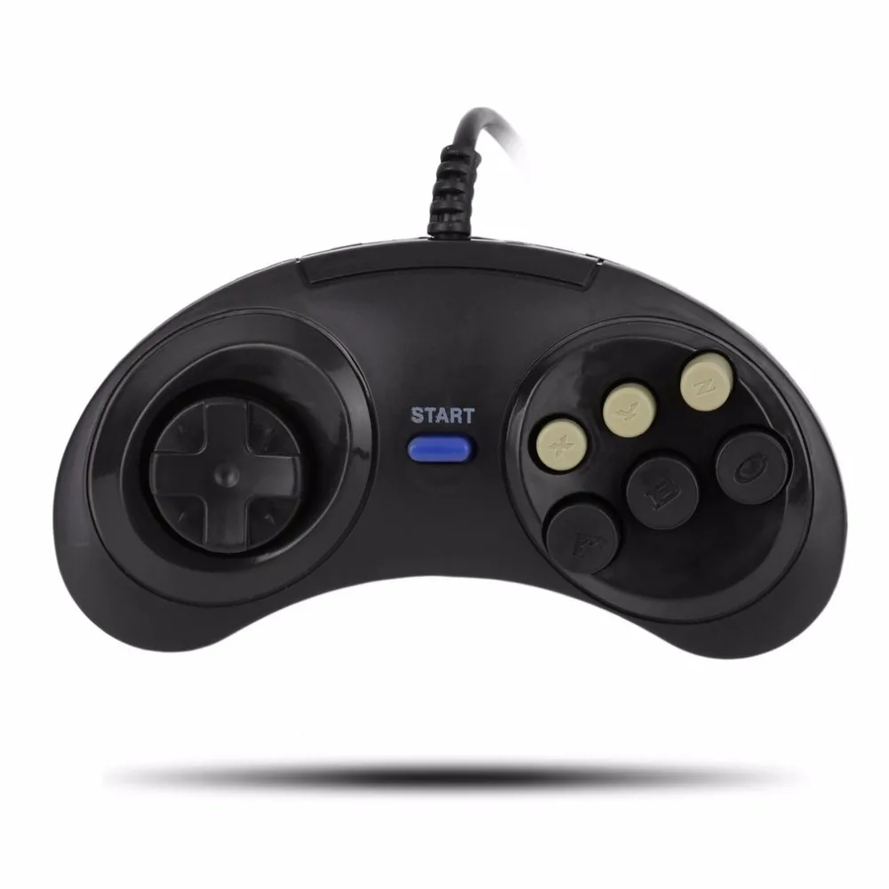 

Six Buttons Game Handle Command Pad Black Gamepad For Sega Megadrive for Mega Drive Deluxe Drive Wonder Mega Joystick