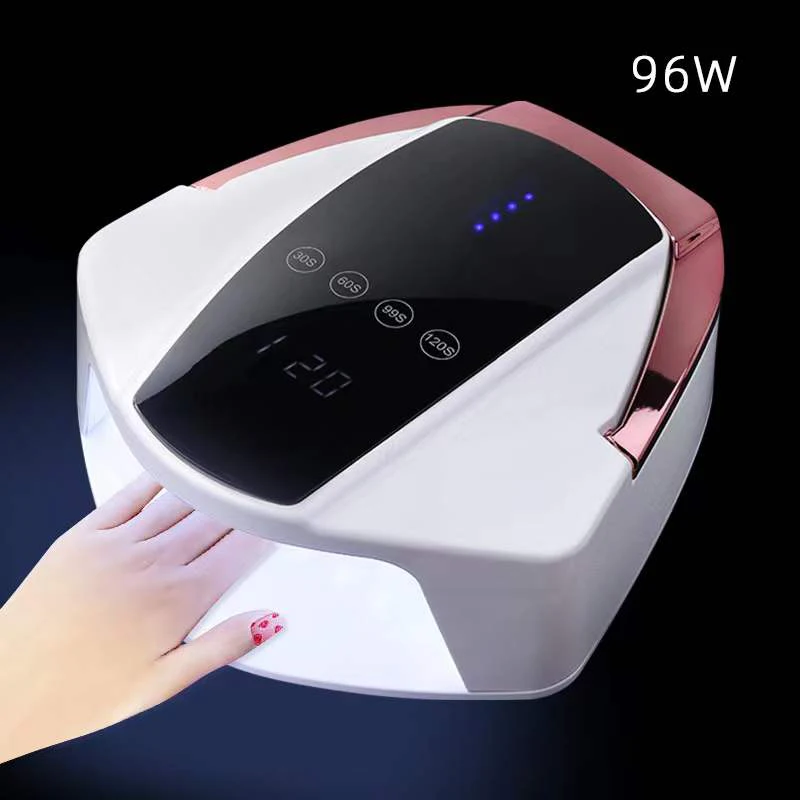 96W 큰 크기 충전식 네일 램프 손잡이와 무선 젤 폴란드어 건조기 손톱에 대 한 LED 빛 무선 네일 UV LED 램프