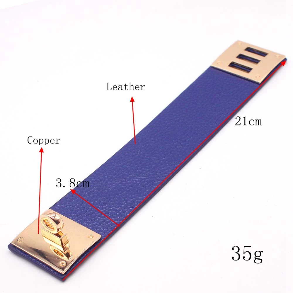 Gold Wrap Leather Bracelets Wide Wrist Femme Jewelry Gifts leather bracelet