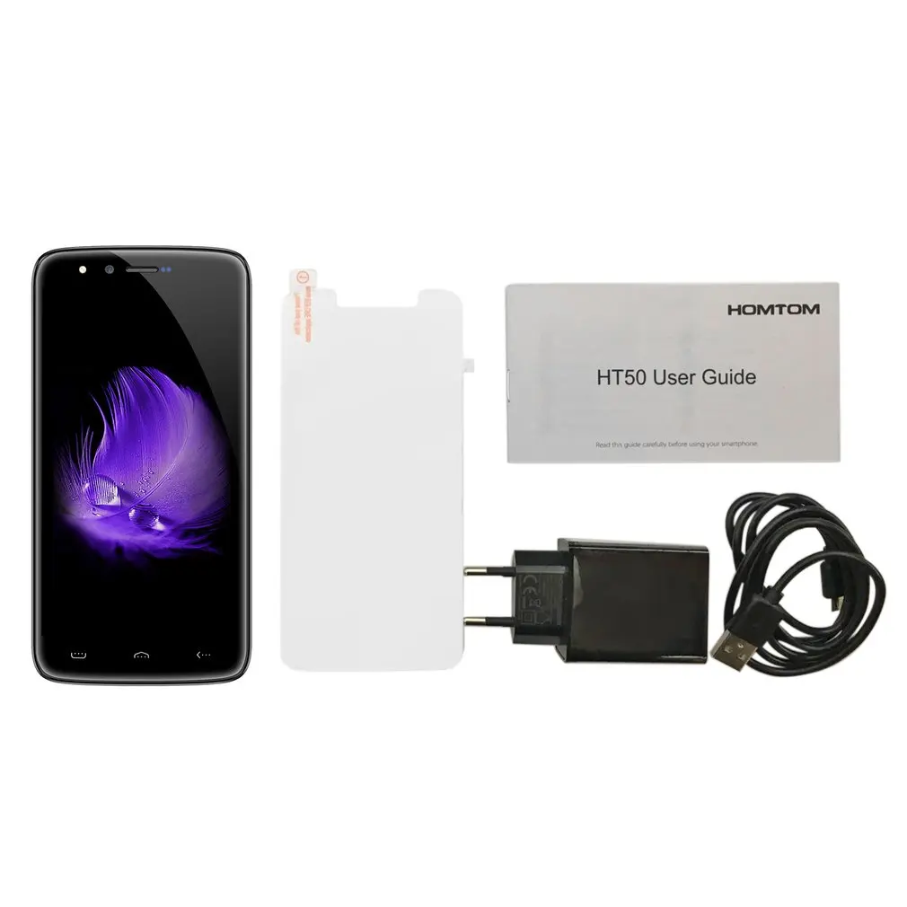 HOMTOM HT50 5,5 дюймов экран Две sim-карты мобильный телефон 5500 мАч большой аккумулятор 3+ 32 ГБ памяти 4G телефон для Android 7,0