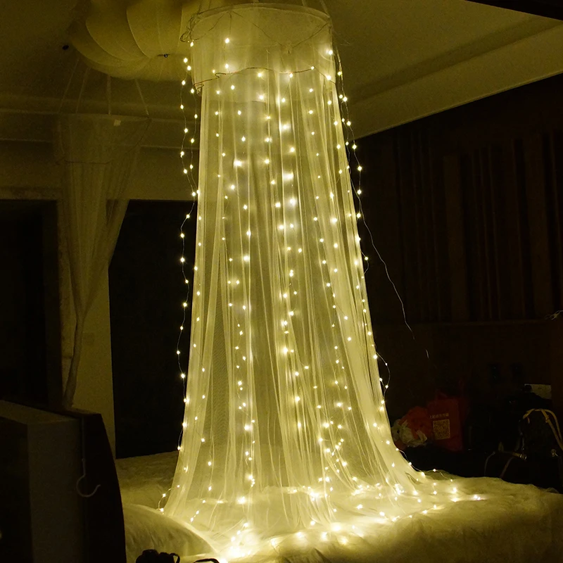 

YINUO CANCLE 3*3m Led String Light 300 Christmas LED Fairy Curtain Light Garland for Garden Wedding Party Decoration LED Lights
