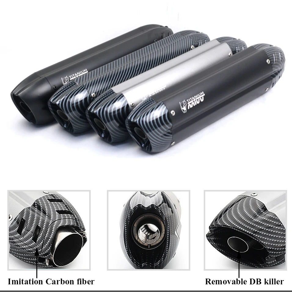 Left and Right side Universal Motorcycle Exhaust Muffler Pipe Escape moto mivv Silencer for cbr250 cb1000r er6n sv650 Z750 Z1000 |