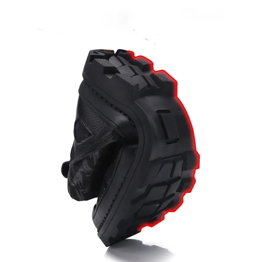 Men's Round Head Strap High-top Wear-resistant Lace-up Male Outdoor Work Safty Shoes Tide Man's Tooling Boots Chaussure Homme