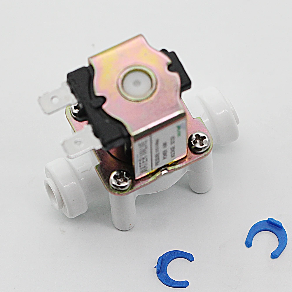 1/4" Solenoid Valve Quick Connect DC 12V Inlet Feed Water Valve for RO Reverse Osmosis Pure System