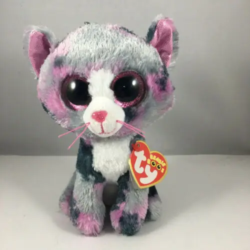 15CM Ty Beanie Boos Big Glitter Eyes Christmas Golden Horn Deer Sven Snow Plush Stuffed Animal Super Soft Christmas Gift PEACOCK BLUE