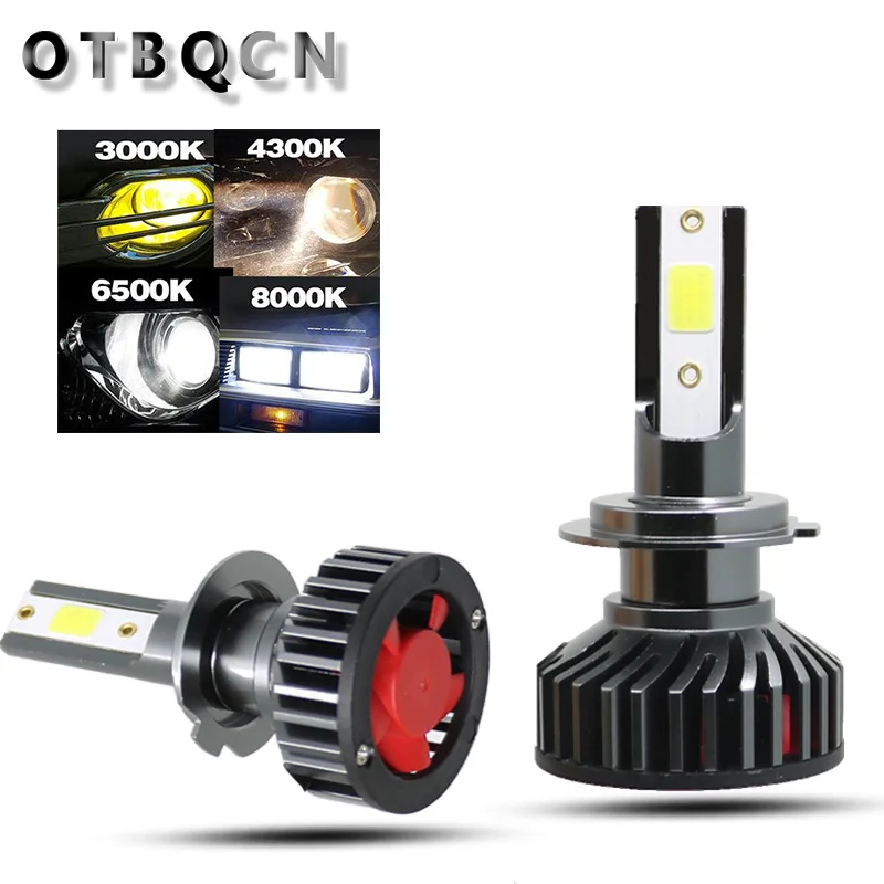 Светодиодная мини-Фара OTBQCN H4 H7 Canbus 8000K 4300 3000K 6500K H1 H11 H8 9005 9006 H3 12 В | Автомобили и
