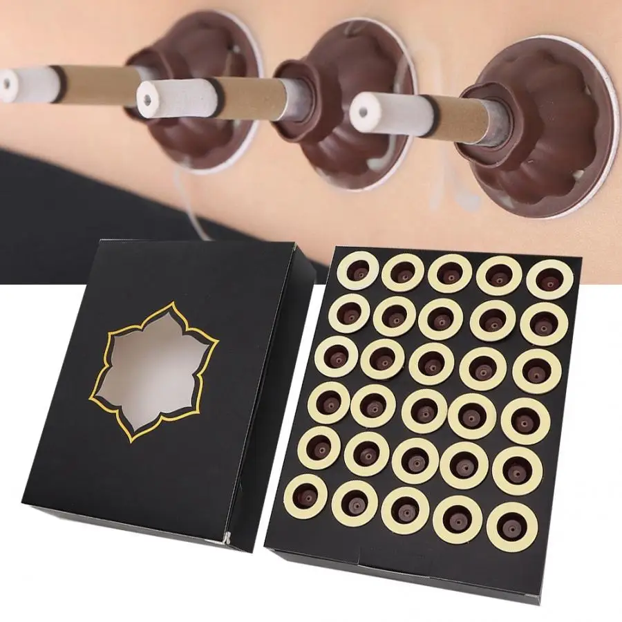 60 шт./кор. мокса рулон наклеек стикер прижигание палочками массаж Дома Здоровье