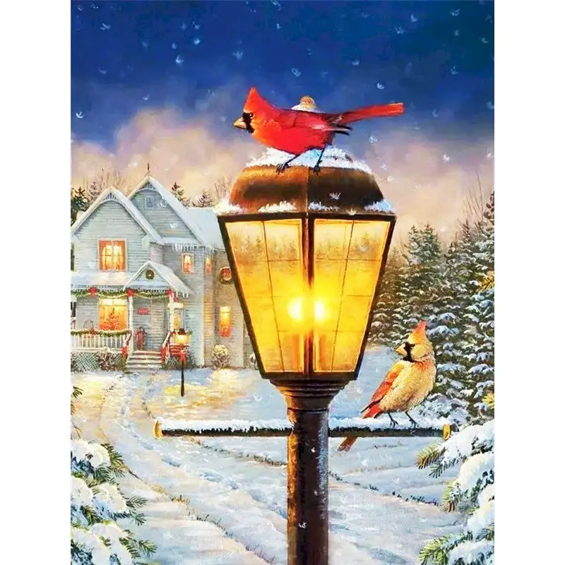 Paint Party Supply Pack - Cardinal Lamppost