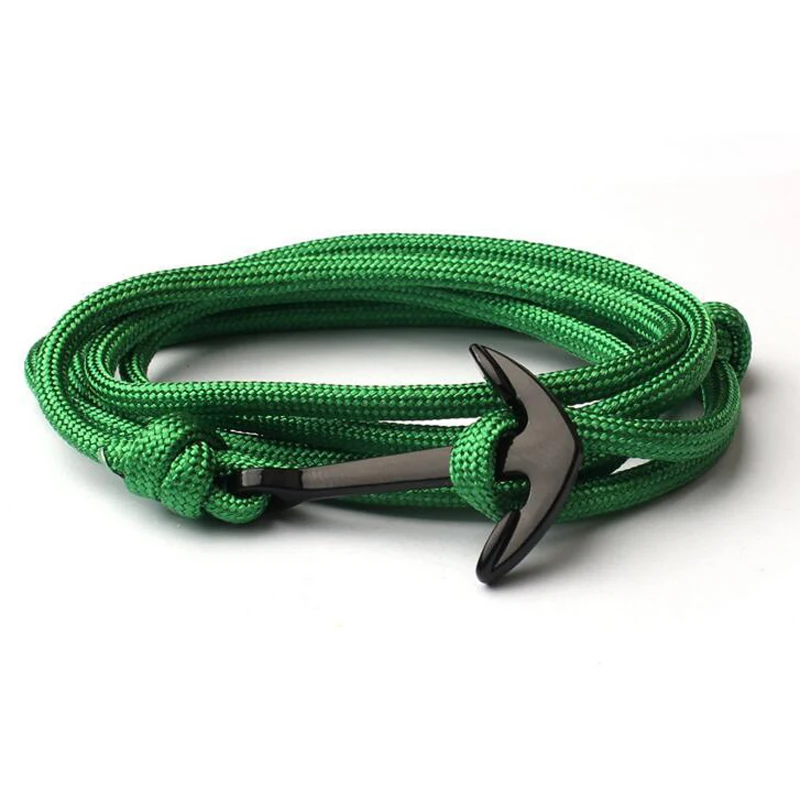 NIUYITID черный Паракорд якорь браслет для мужчин Braccialetti Donna Man Bracalete регулируемые ювелирные изделия ручной Шарм