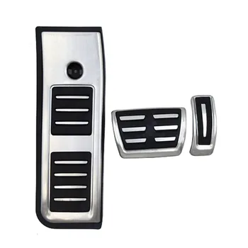 

For Audi New A6 C8 Type 4K ab 2019 2020 Fuel Brake Foot Rest AT pedals Plate Accelerator brake pedal Pads stickers styling
