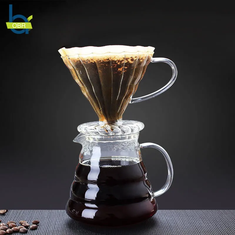 

OBR Glass Coffee Dripper Filter Cup V60 Resuable Espresso Coffee Maker Jug Filter Cup Cold Brew Manual Coffee Pot Filter Cup