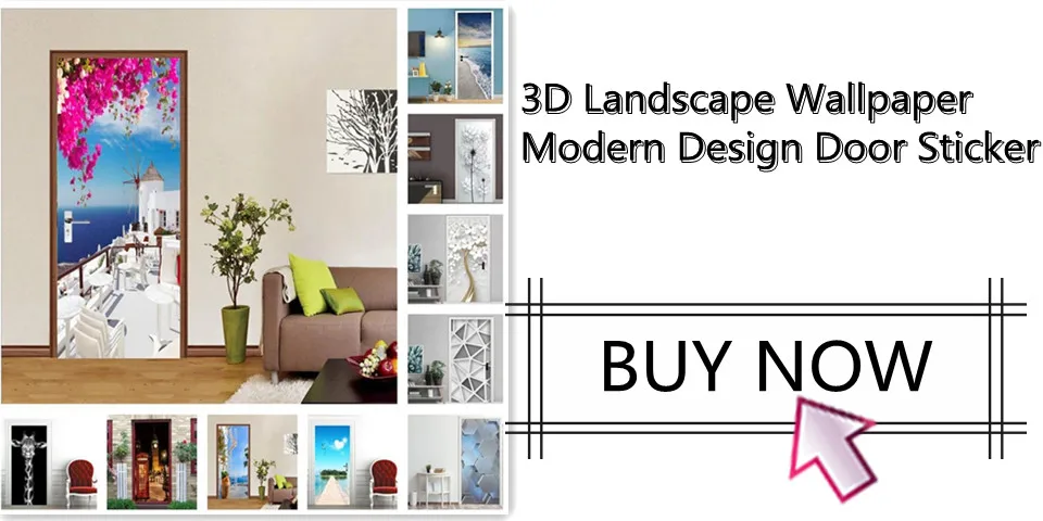 Creative 3d Door Sticker 95x215cm Custom Size Self Adhesive Wallpaper On The Doors Diy Renovation Waterproof Poster For Bedroom Door Stickers Aliexpress
