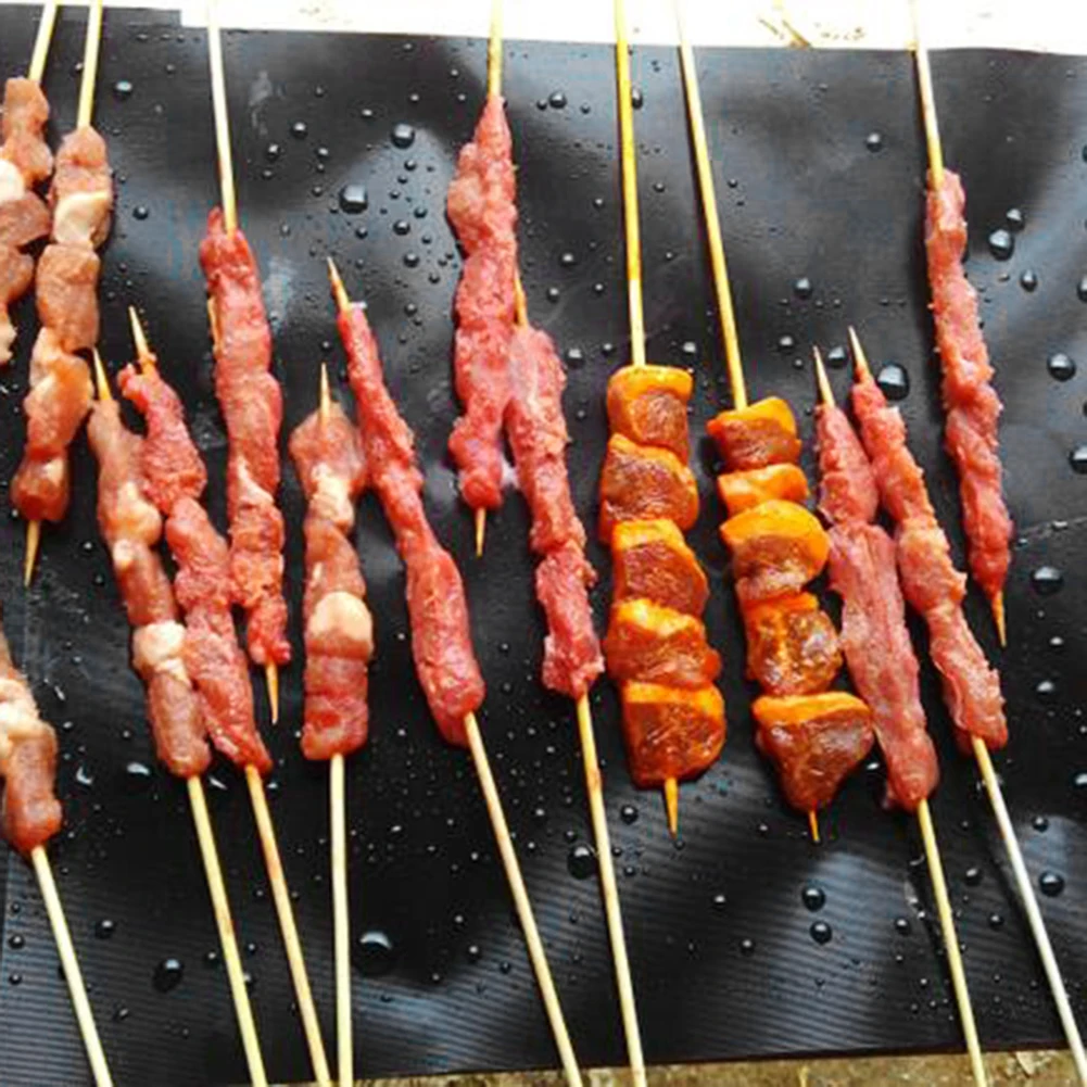 1-5-6-10-20pcs-Reusable-Non-Stick-BBQ-Grill-Mats-Baking-Mat-Outdoor-Cooking-Grilling.jpg 1/5/6/10/20 db Újrahasznosítható Nem Tapadós Grill Szőnyegek Sütő Szőnyeg Kültéri Főzési Grillező Lap Hőállóság Kemencék Sütőpadlemez - Image 4