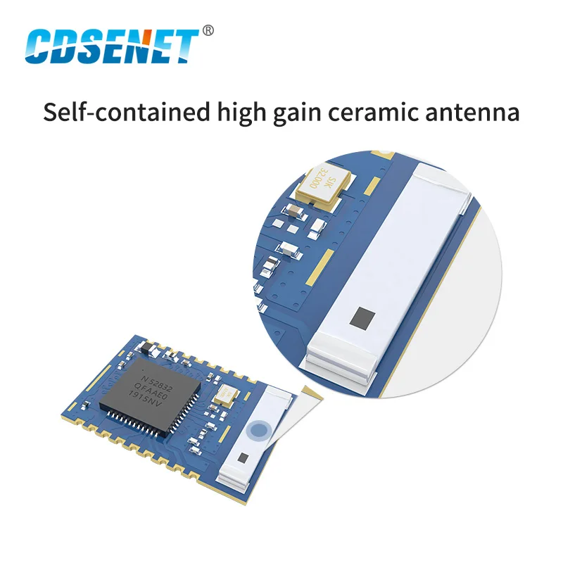 NRF52832 BLE5.0 UART 2,4 ГГц последовательный порт в BLE модуль Bluetooth E104-BT5032A IBeacon керамическая антенна беспроводной приемопередатчик