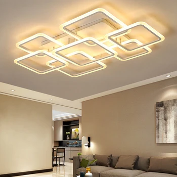 

Modern Led Square ceiling light livingroom bedroom Surface Mounted Dimmable Remote Control white ceiling lamp light fixtures