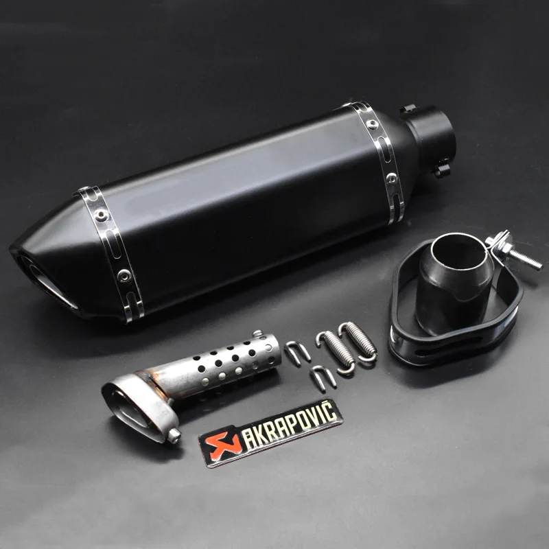 Универсальный для akrapovic выхлопной мотоцикл глушитель escape motoo с db killer выхлопные системы для honda tmax500 Скутер atv - Цвет: E STICKERS