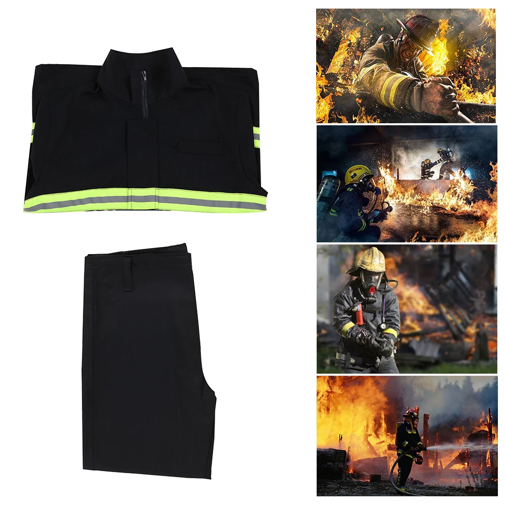 

Flame Retardant Clothing Fire Resistant Clothes Fireproof Waterproof Heatproof Protective Clothing Coat Trousers Fire Fighting