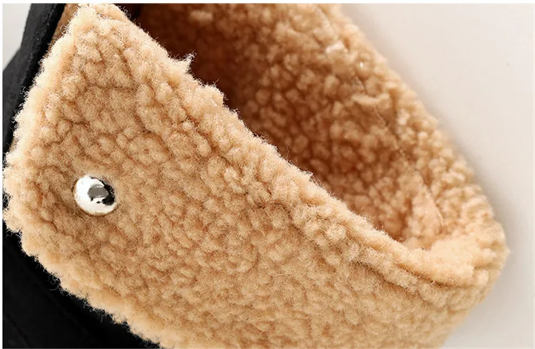 New Women Boots Winter Outdoor Keep Warm Fur Boots Platform Women's Snow Boots Thick heel with round head short boot