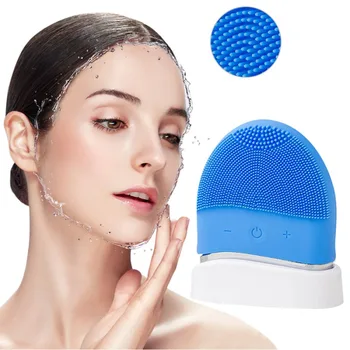 

New Deep Pore Cleaning Skin Massager Face Cleansing Brush Device Electric Facial Cleansing Brush Silicone Face Cleaner