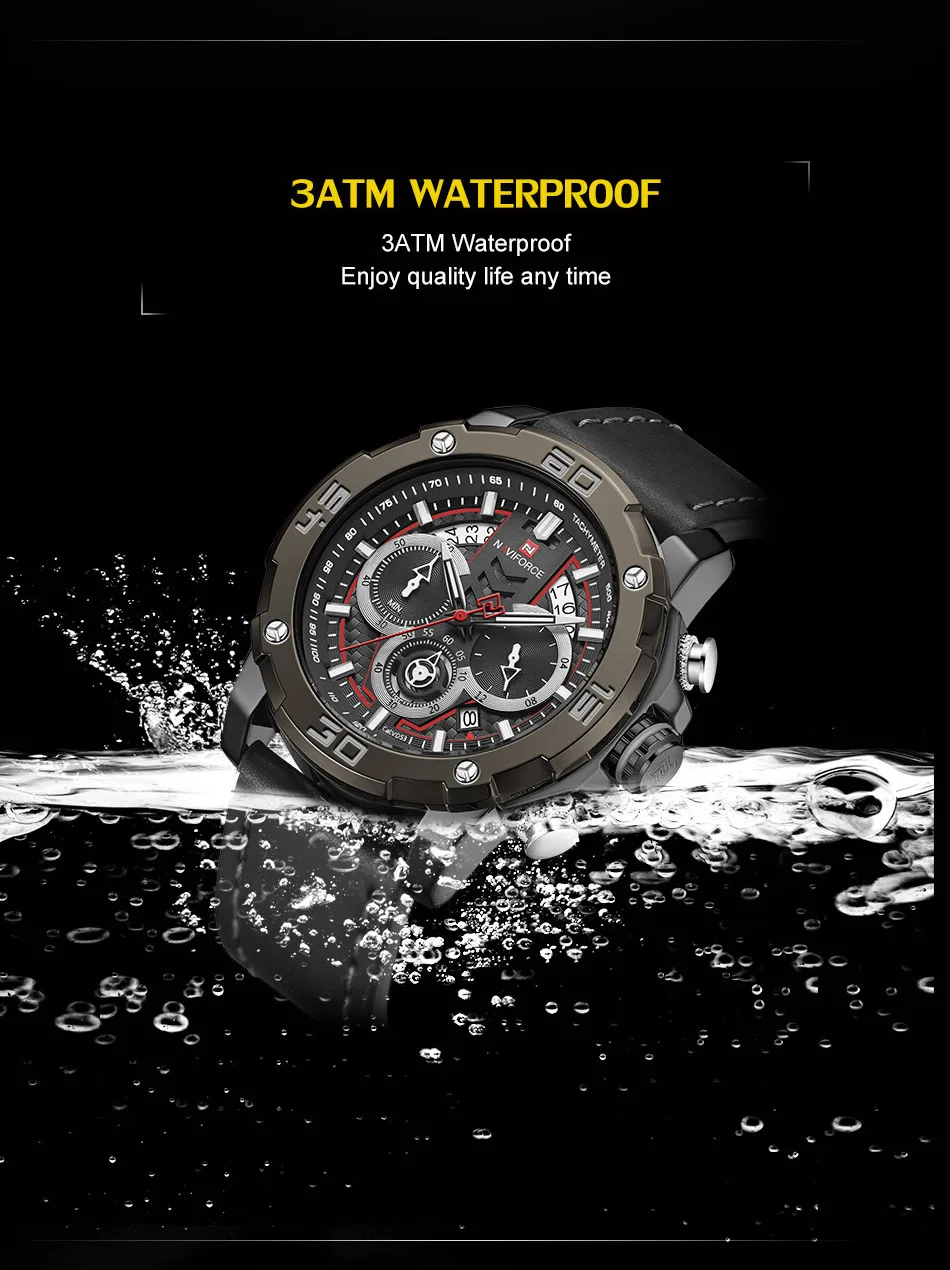 NAVIFORCE мужские часы Montre водонепроницаемые мужские модные наручные часы Erkek Kol Saati Relogio Masculino