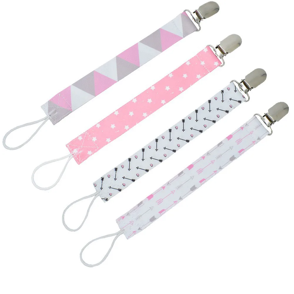 4pcs Baby Pacifier Chain Clip Holder Nursing Teether Dummy Soother Nipple Strap Children Pacifier Clips Teether Anti-drop Rope