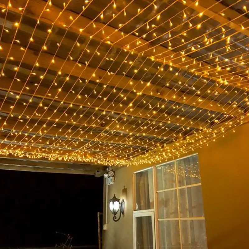 Натальные открытый «Cortina de» Свадебные новогоднее; рождественское Kerstverlichting вечерние праздник день рождения люсис привело Decoracion