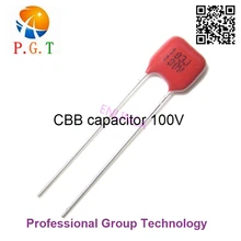 10PCS Polypropylene Film Correction Capacitor 100V 103J 10NF 0.01UF Pitch 5MM