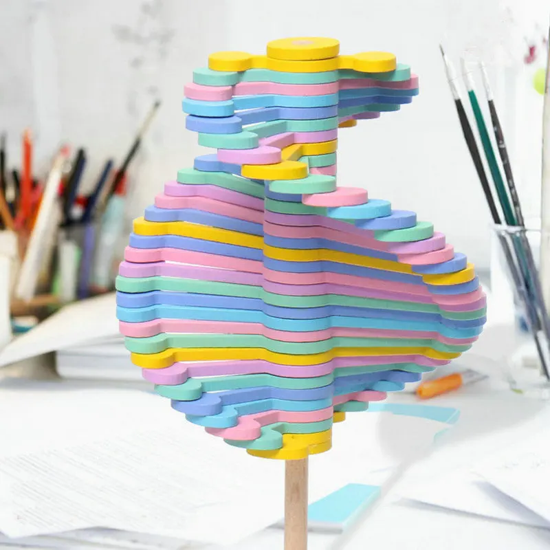 Детские Fibonacci деревянные игрушки головоломки спин леденец это игрушка и декомпрессионное устройство Креативные украшения