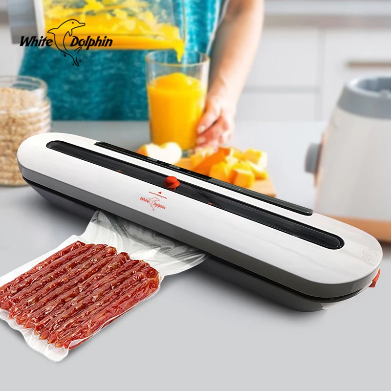 Sellador de vacío de cocina, máquina de ahorro de alimentos, 110V, 220V, hogar eléctrico sellador de alimentos al vacío, China, incluye 10 Uds. De bolsas de almacenamiento