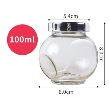 

Glass jar barbecue seasoning bottle pepper powder chicken essence seasoning jar honey bottle size storage seasoning sealed jar