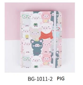 Pig A5 A6 A7 милый бинт для животных блокнот мультяшный милый дневник планировщик блокнот управляемый портативный Блокнот канцелярские принадлежности - Цвет: Pig