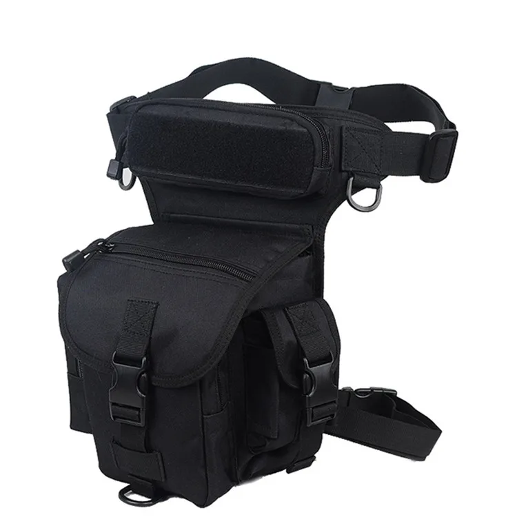 Мотоциклетная сумка для ног, велосипедная сумка на бедро, поясная сумка, ремень, тактическая сумка, многофункциональная черная,, мужская дорожная сумка