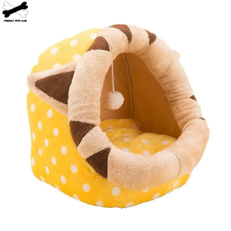 

Winter Cat Litter Cartoon Animal Nest Semi-closed Pet Nest Dog Toy House For Cat Pet Supplies Kennel