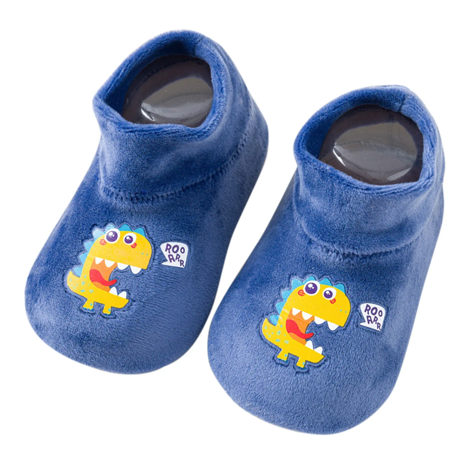 0-4 Years Cotton Baby Boys Girls Socks Rubber Non-Slip Floor Socks Cartoon Animal Pattern Kids Autumn Winter Kid Foot
