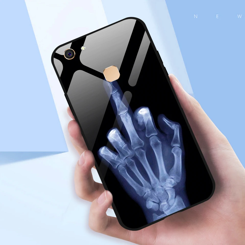 Роскошный чехол для vivo V5 V5S V7 V7 Plus V9 V11i из закаленного стекла крышка для vivo Y75 Y79 Y85 vivo Z3 Мягкий Бампер окрашенный Звездная задняя крышка