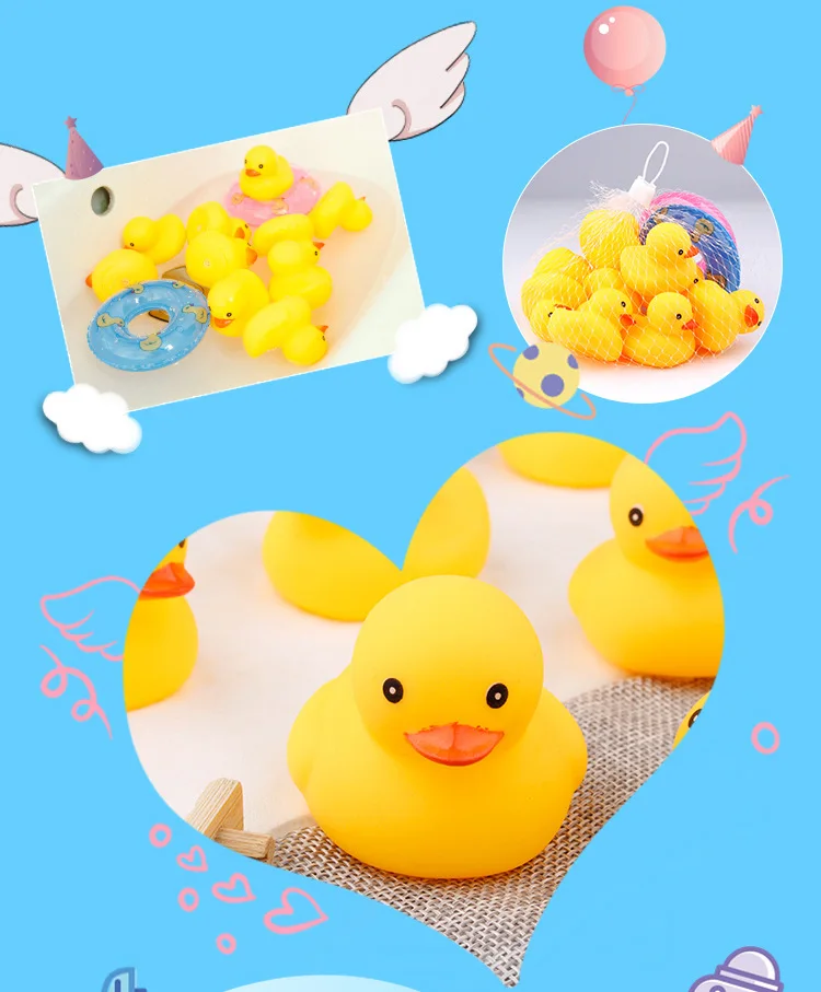 Горячая Распродажа летних детских игр с водой, Игрушки для ванны, 10 уток с 2 шт., летние игрушки для плавания
