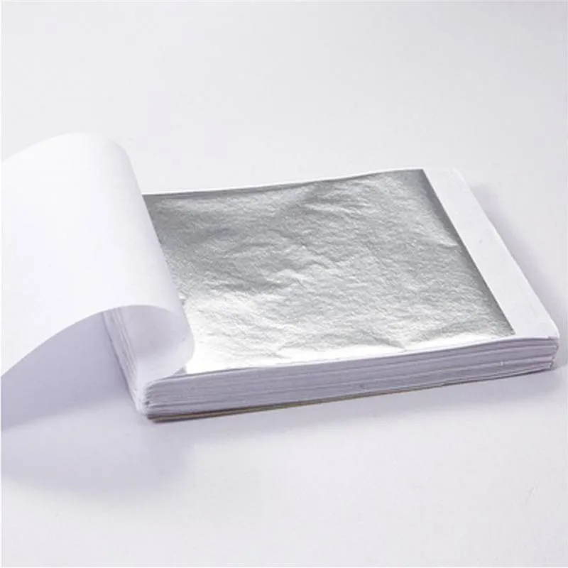 Pure 24K Gold Foil Leaf 100 Pcs Sheets Anti-Aging Gilding For Food Decorations Handmade DIY Scrapbooking Craft Decoration gold leaf paper imitation gold leaf sheets foil paper scrapbook paper craft paper handmade craft paper handmade paper scrapbooking paper scrapbook materials scrapbooking material cake dessert decoration nail decoration