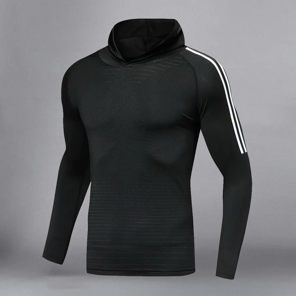 

2020 polyester gym sports shirt T-shirt men's fitness running training men's training shirt long-sleeved T-shirt top