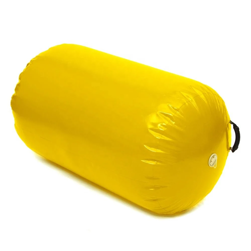 Yellow 1 мл* 80Dcm надувной ролик для гимнастические упражнения, Airtracks воздушный баррель для тренажерного зала надувной воздушный барабанный - Цвет: Yellow