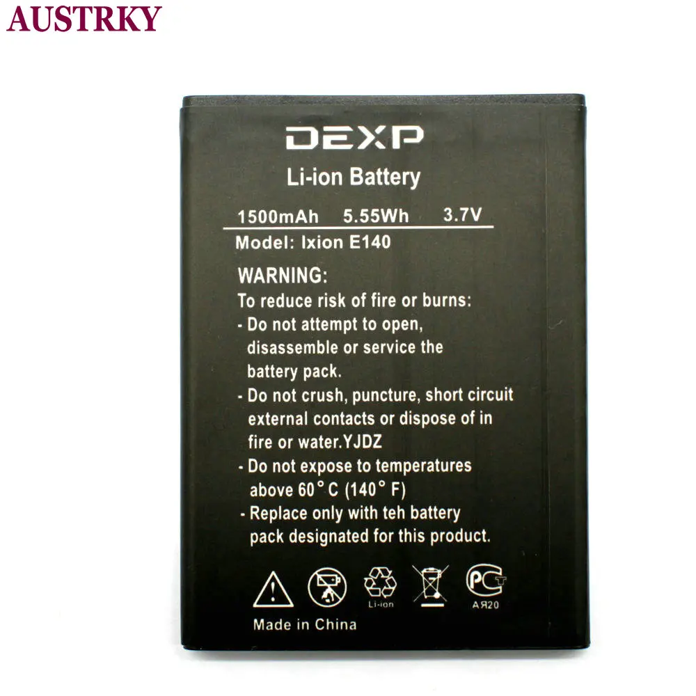 1500 мАч Новый батарея Замена для DEXP Ixion E140 мобильный телефон оригинальный