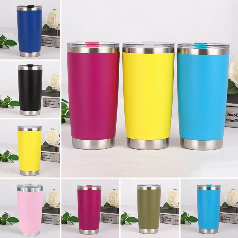 Best 20oz 600ml Stainless Steel Wine Glass Tumbler Vacuum Double Wall Insulation Travel Mug Thermal Cup Coffee Flask Sport Bottle New